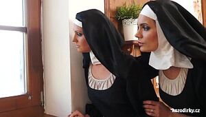 Two nuns enjoying sexual adventure